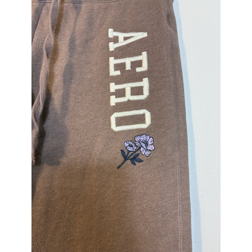 Aero Pull On Joggers Women's Sz Small Brown Drawstring Fleece Y2K - Picture 2 of 9